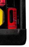 The plunger spring and ruler on a Deadpool pinball machine. 