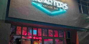A picture of Quarters Sugar House, a recently closed arcade bar in SLC.